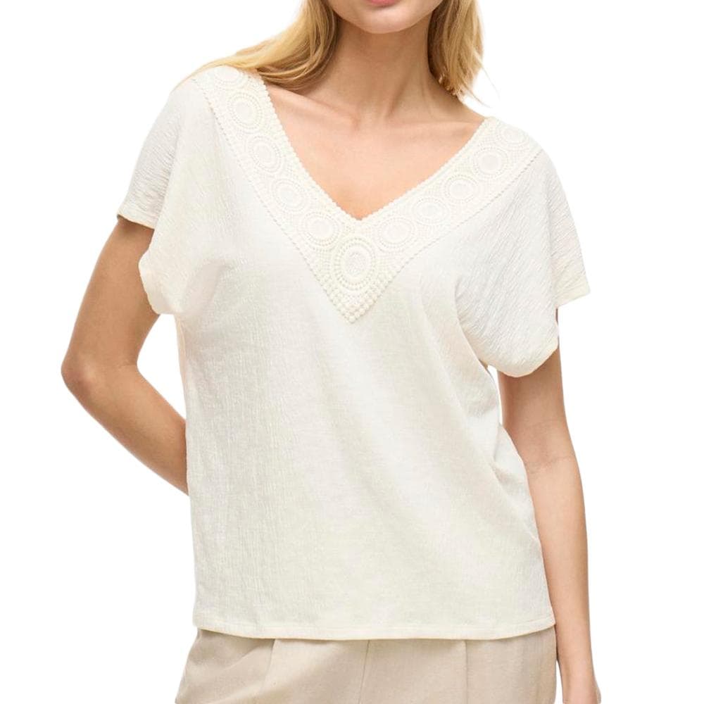 T-Shirt Beige Femme Vila Visyma 1