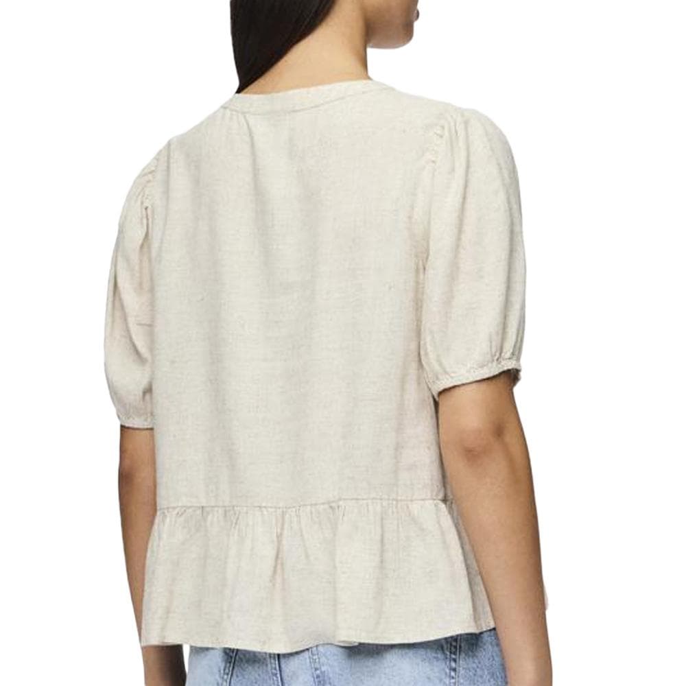 Blouse Beige Femme Pieces Pia 2/4 2