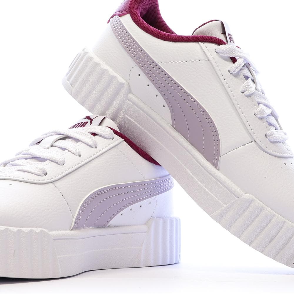 Baskets Blanches/Mauves Fille Puma Carina 3.0 7