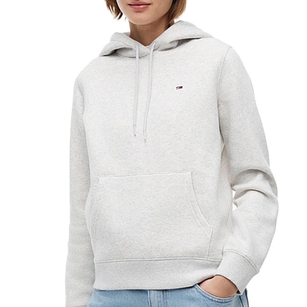 Sweat à Capuche Gris Chiné Femme Tommy Hilfiger Flag 1