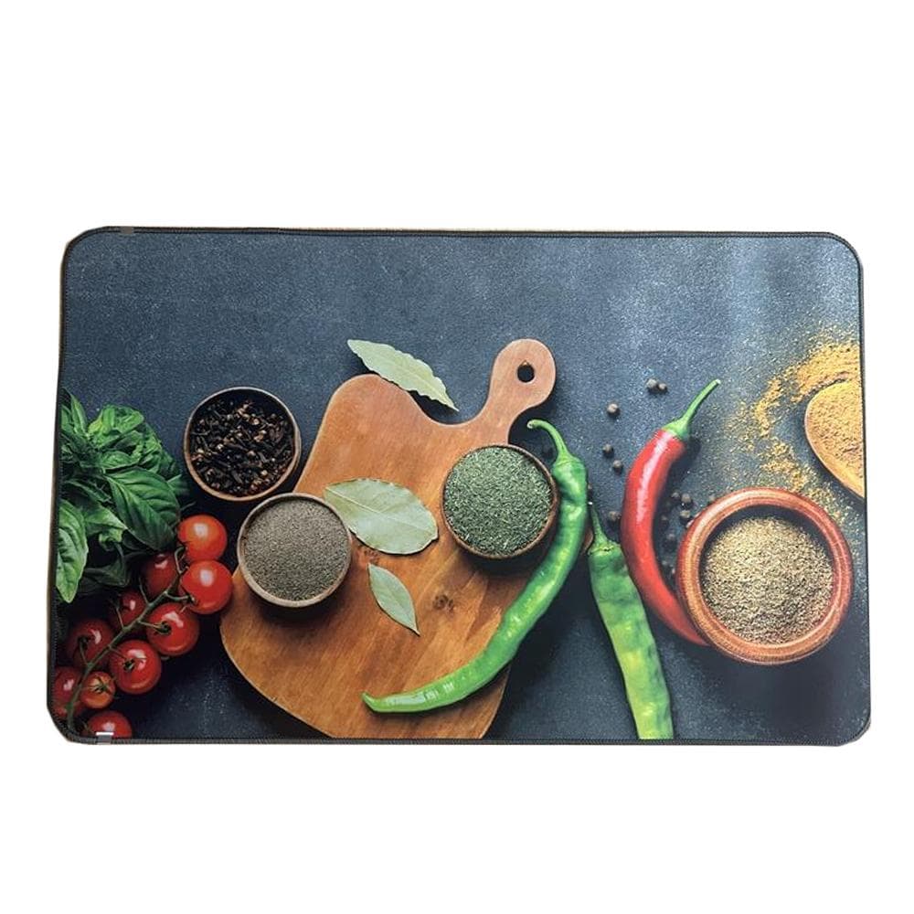Tapis Gris Imprimés Luance 50x80cm Home Sweet Home 1