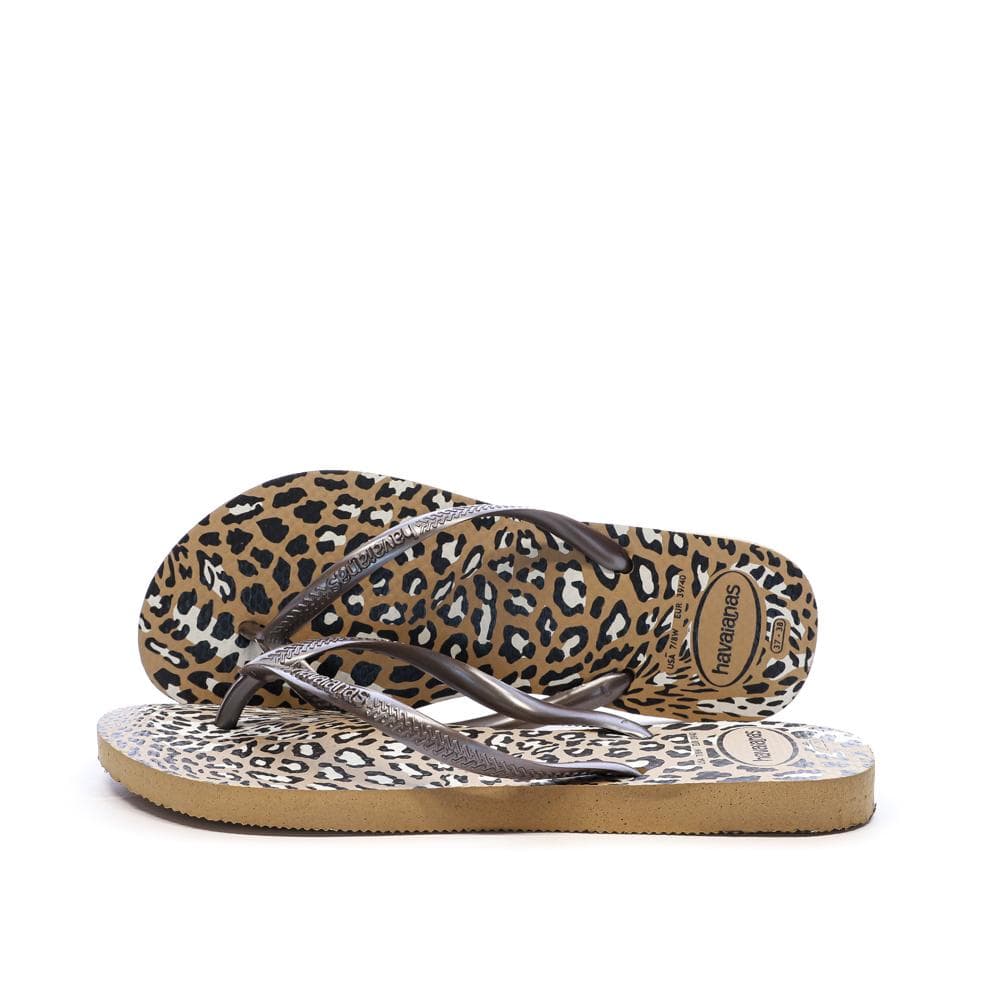 Tongs Marron Femme Havaianas Slim Animals Infradito 1