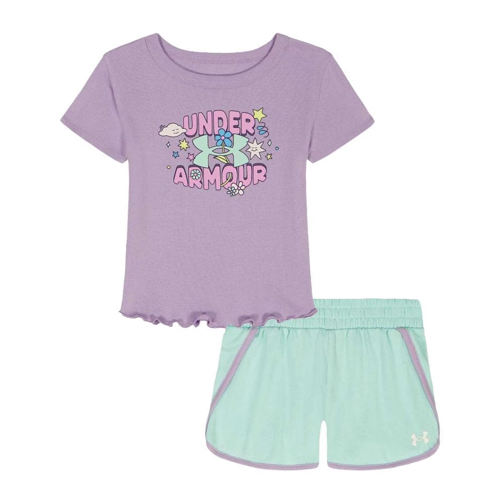 Ensemble Violet/Turquoise Fille Under Armour Baby 1