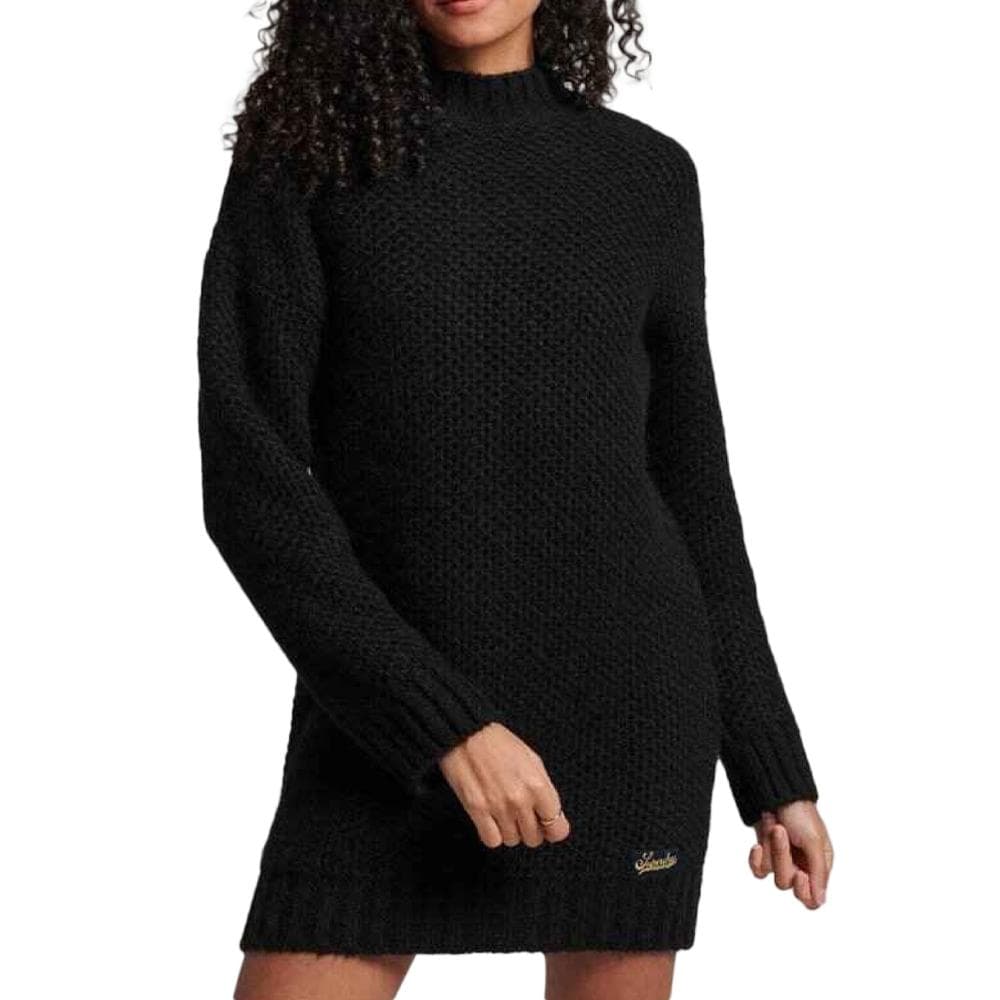 Robe Pull Noir Femme Superdry Crew 1