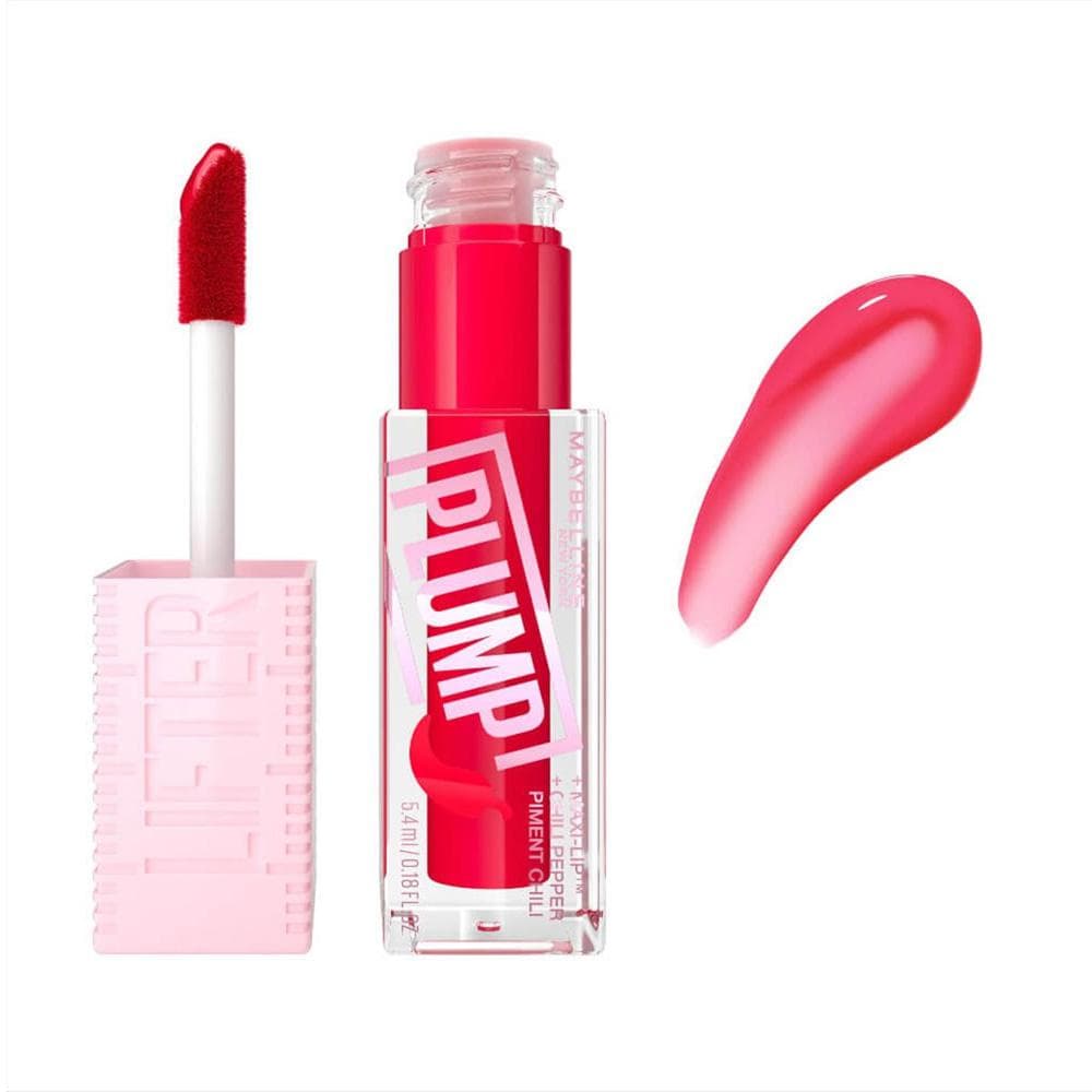 Gloss Repulpant Piment Chili Lifter Plump Maybelline New York 004 Red Flag 1