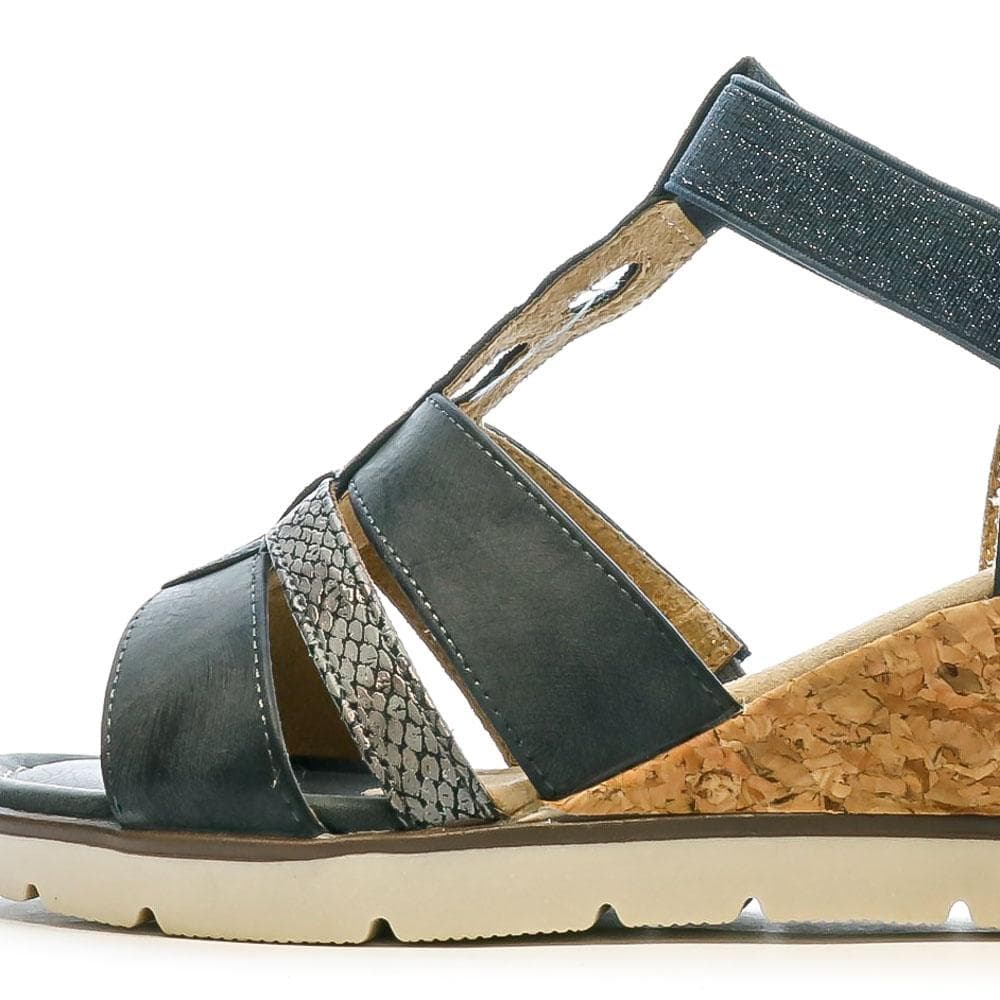 Sandales compensées Bleu Femme Relife Jinkat 7