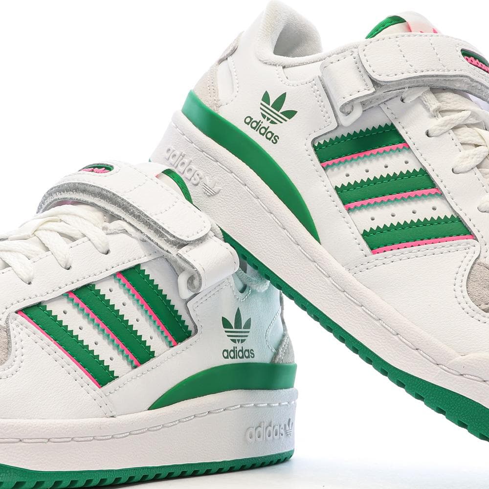 Baskets Blanches/Vertes Femme Adidas Forum Low 7