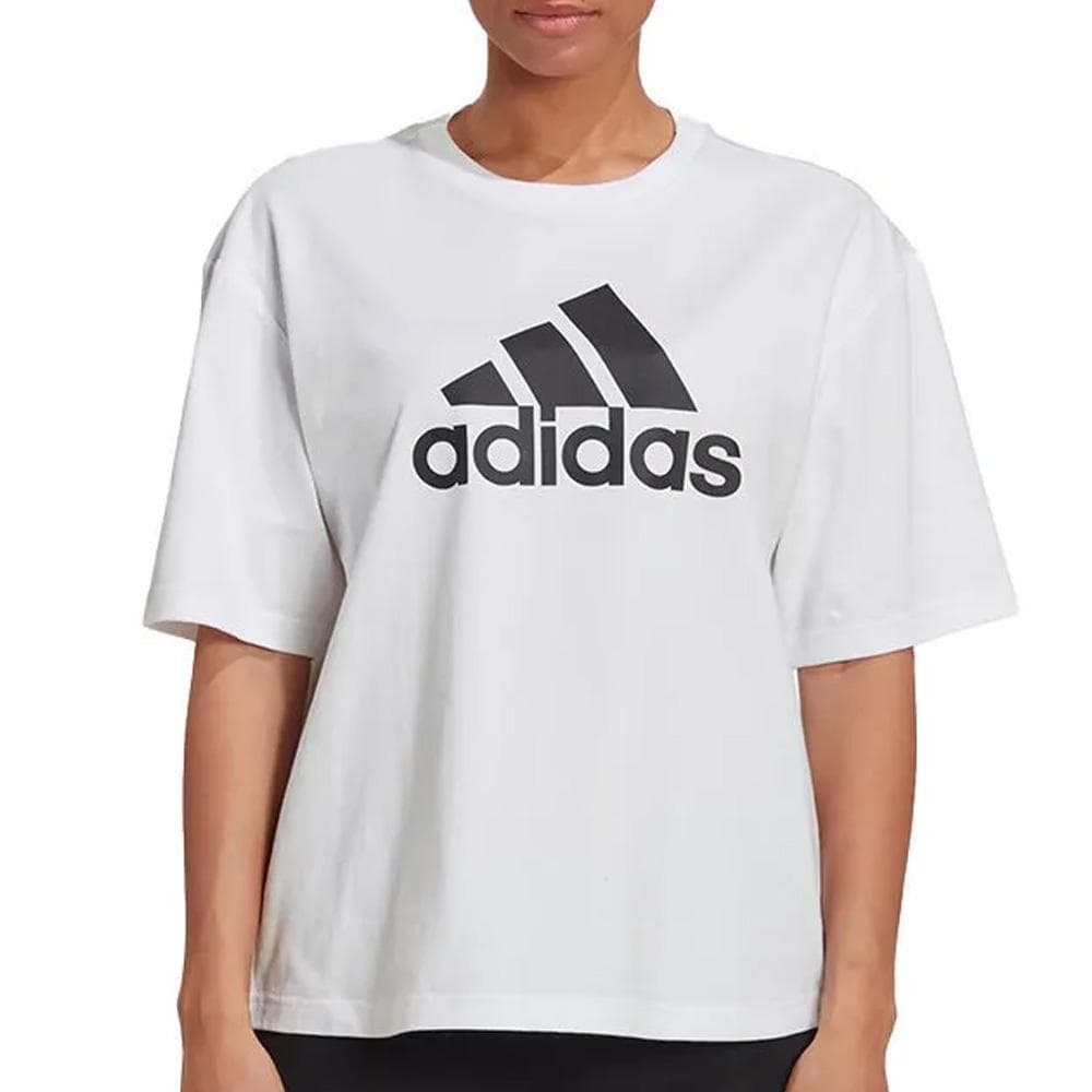 T-Shirt Blanc Femme Adidas Bos 1