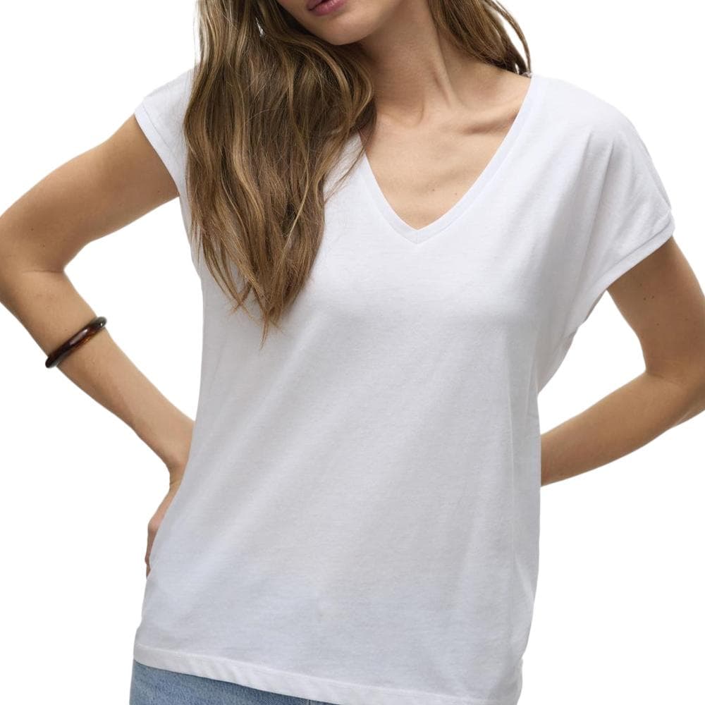 T-Shirt Blanc Femme Vero Moda Dubarry 1