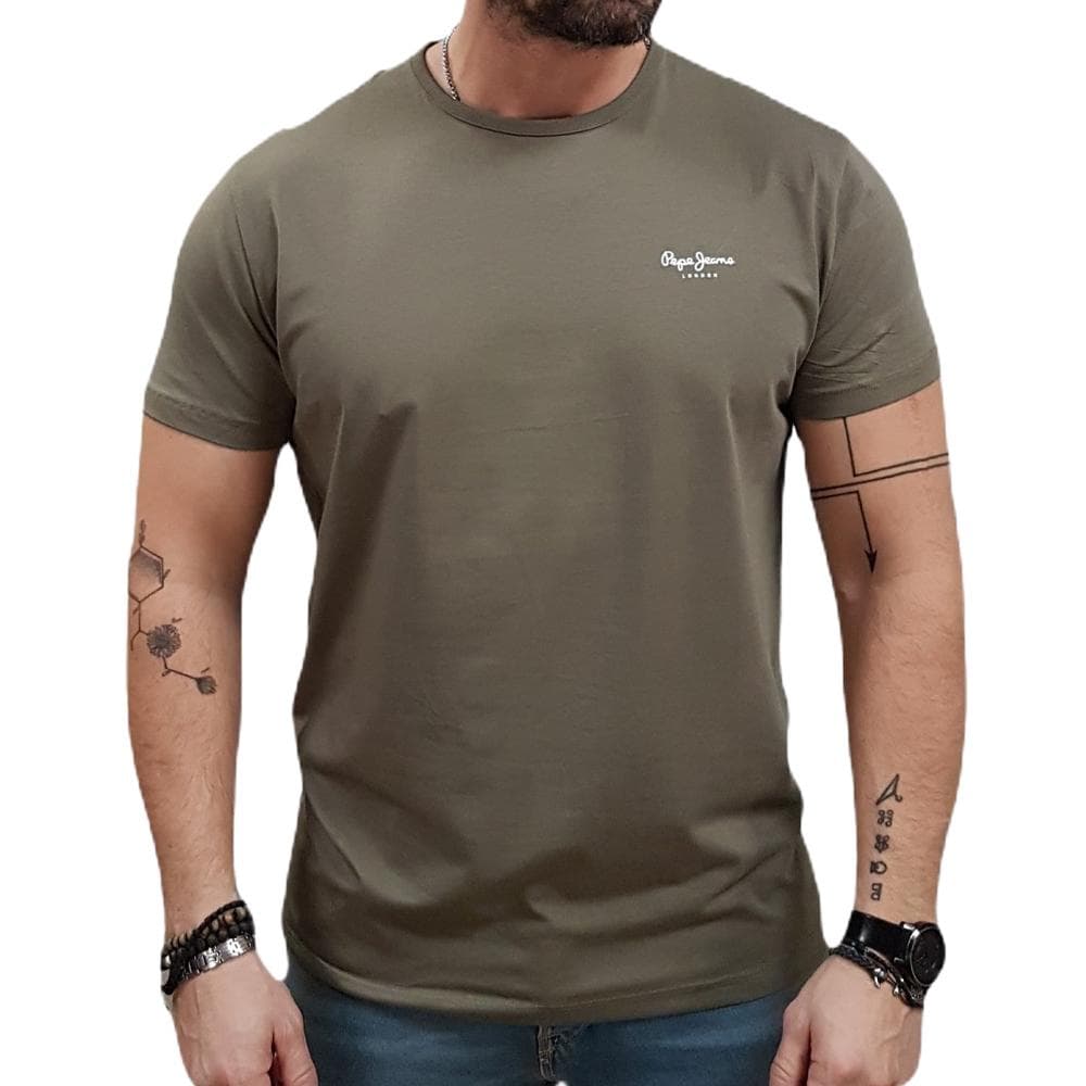 T-shirt Kaki Homme Pepe Jeans Original Basic 1