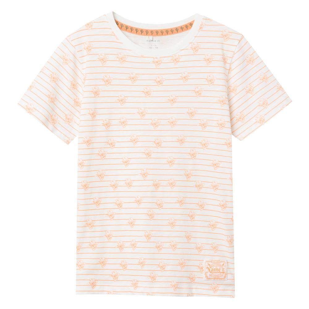 T-shirt Blanc/Orange Garçon Name It Kent 1