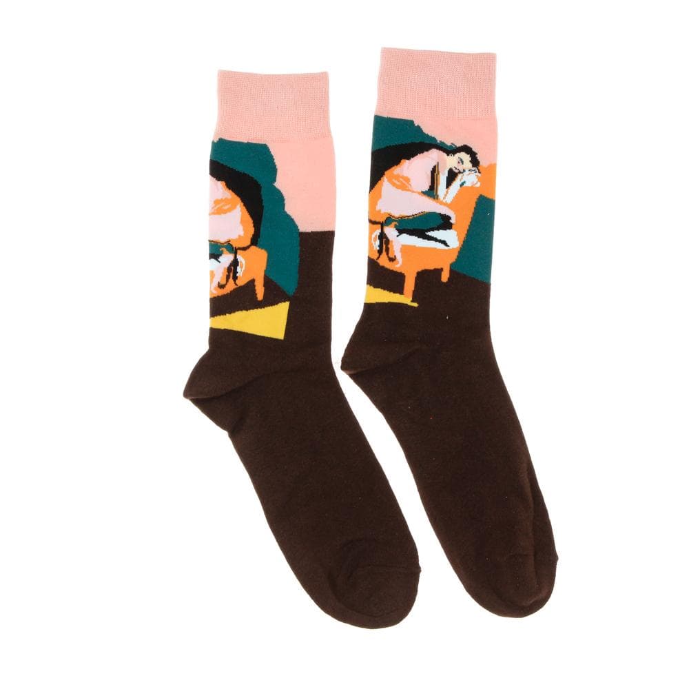 Chaussettes Rose/Vert Mixte Stella Green Penseur 1