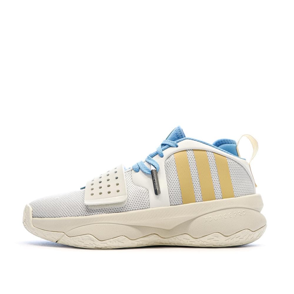 Chaussures de basketball Blanches/Jaune/Bleu Homme Adidas Dame 8 1