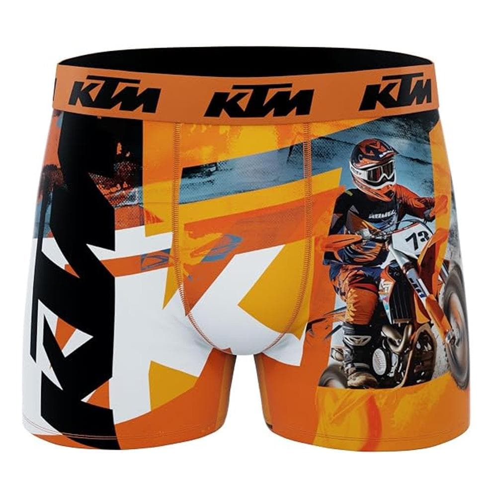 Boxer Noir/Orange Garçon KTM Moto Cross 1