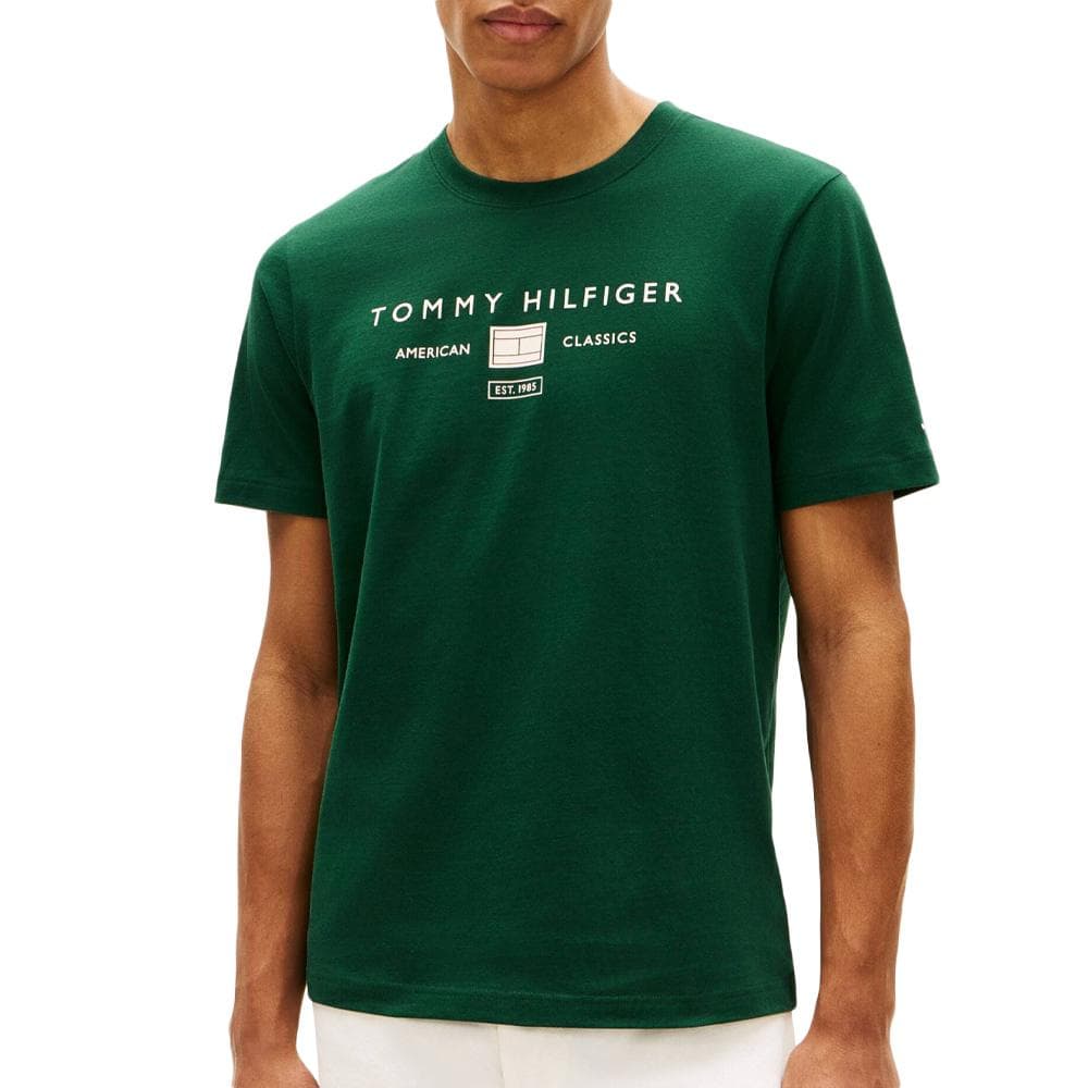 T-Shirt Vert Homme Tommy Hilfiger Brand 1