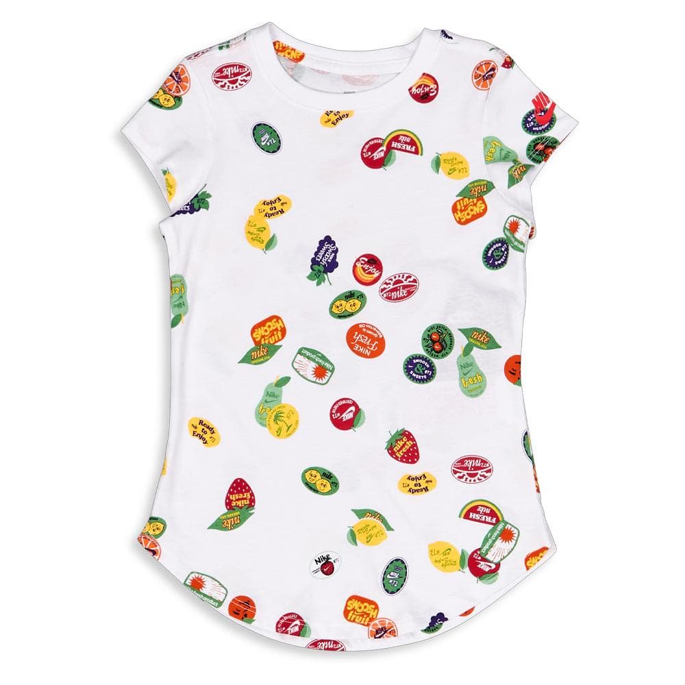 T-shirt Blanc/Vert Fille Nike Sole 1