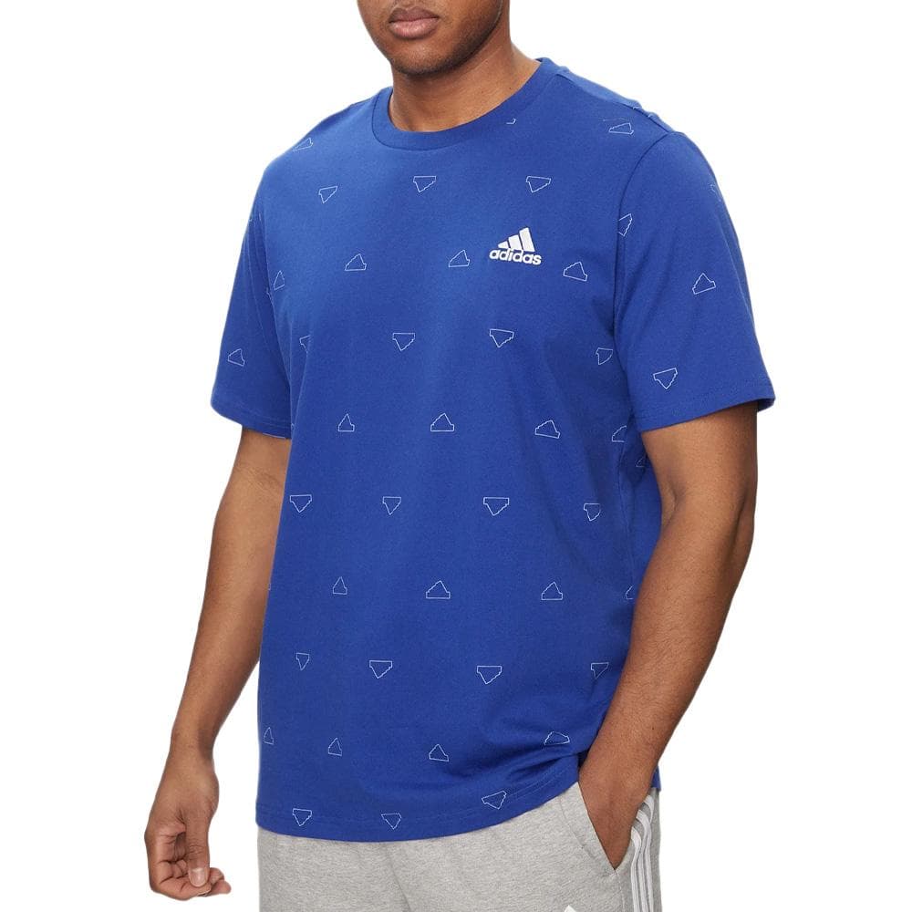T-Shirt Bleu Homme Adidas Seasonal Essentials 1