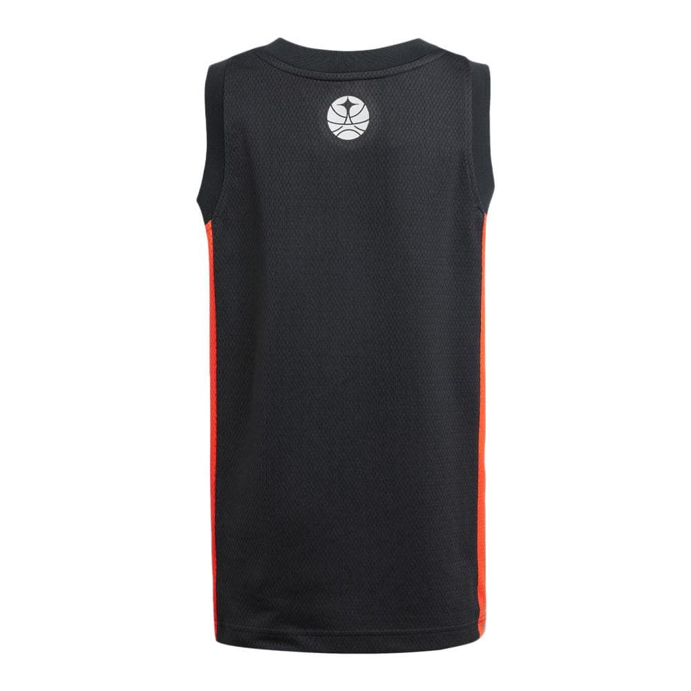 Maillot de basketball Noir/Orange Garçon Adidas Paris 2