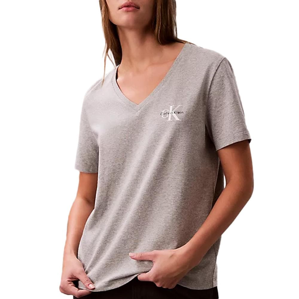 T-Shirt Gris/Blanc Femme Calvin Klein Jeans LV047C906G 2