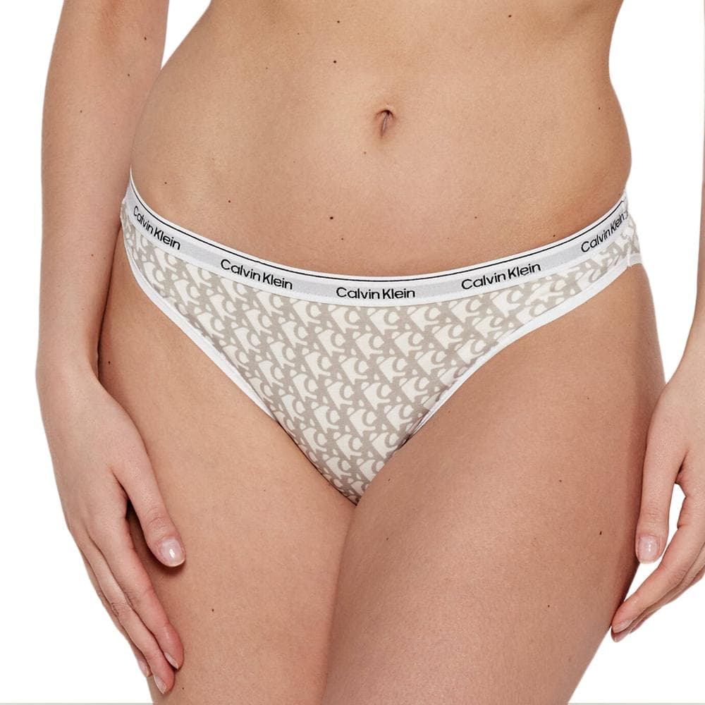 Culotte Blanc/Grise Femme Calvin Klein Jeans Bikinis 1