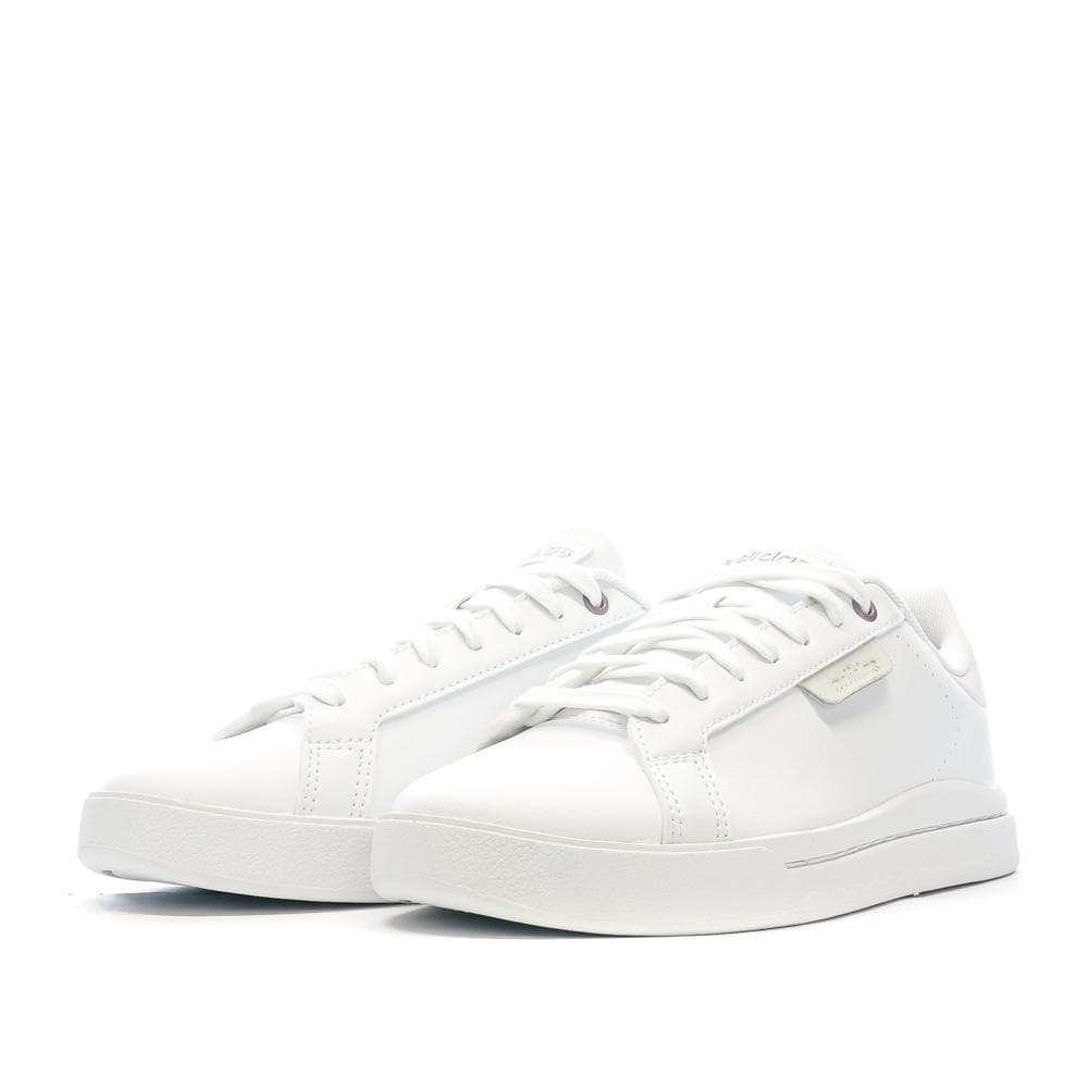 Baskets Blanc/Rose Femme Adidas Court Silk 6