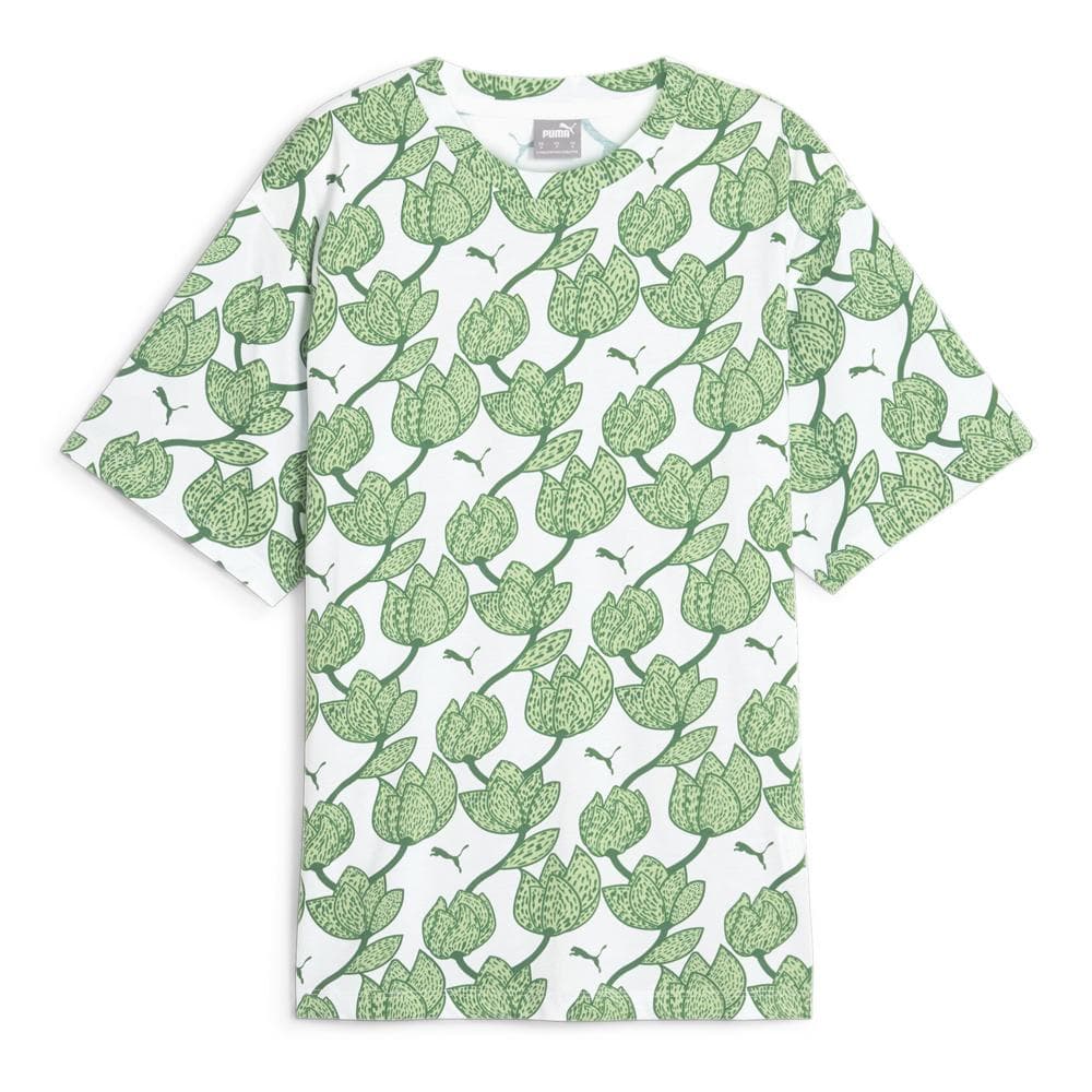 T-shirt Blanc/Vert Femme Puma Ess+ Blossom 1