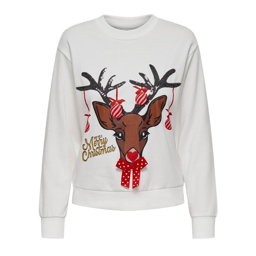 Pull de Noël Blanc Femme JDY Paris 1