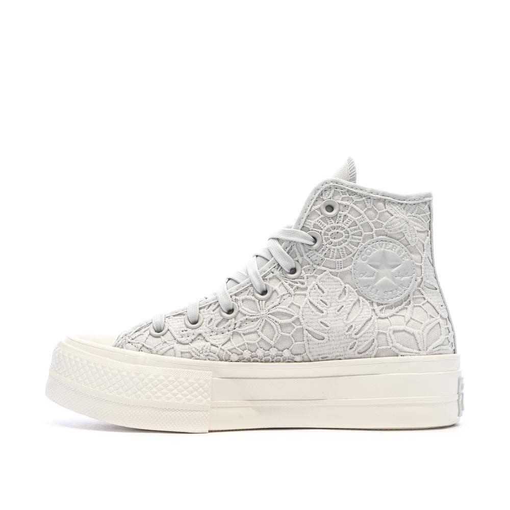 Baskets Grises Dentelle Femme Converse Chuck Taylor All Star Lift 1