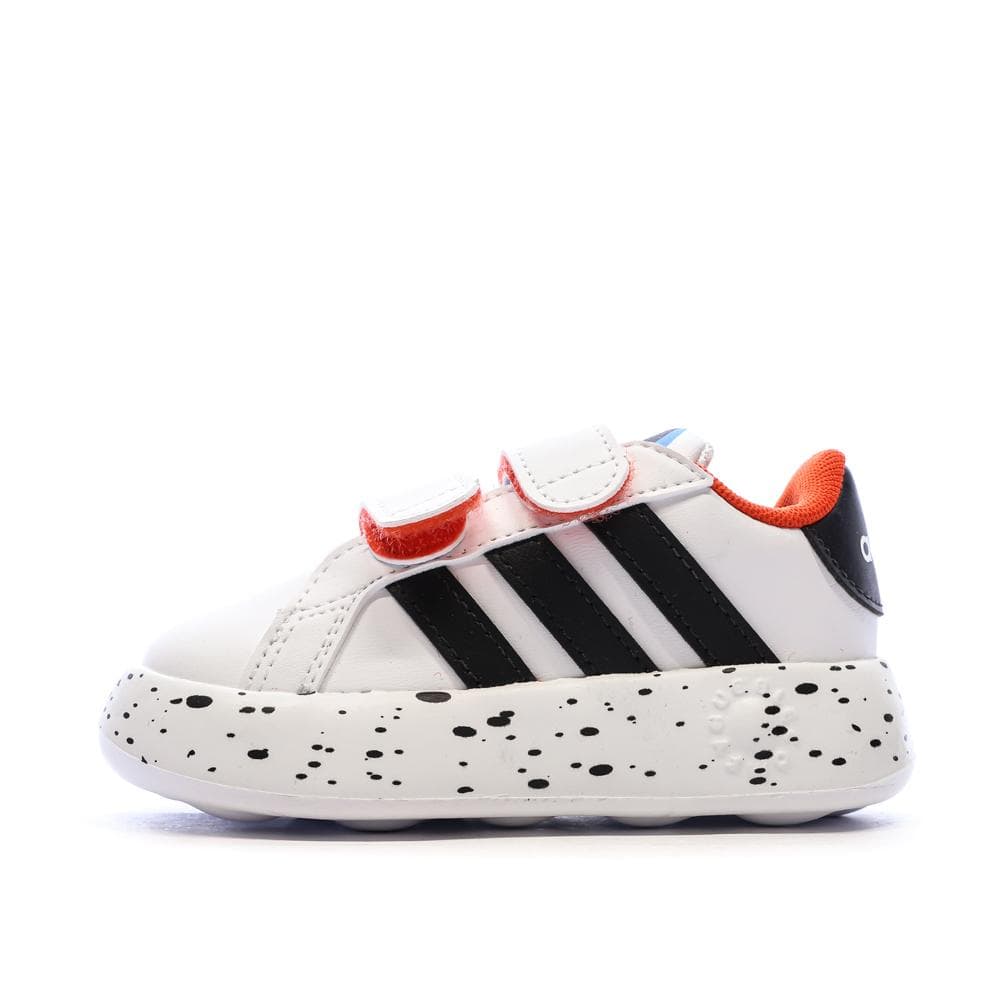 Baskets Blanc/Noir Garçon bébé Adidas Grand Court 2.0 101 Disney 1