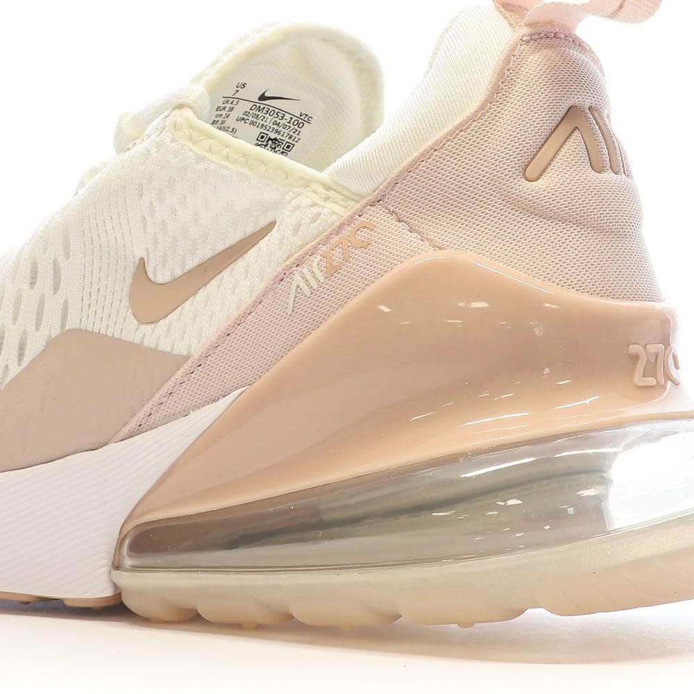 Baskets Blanches/Rose Femme Nike Air Max 270 7