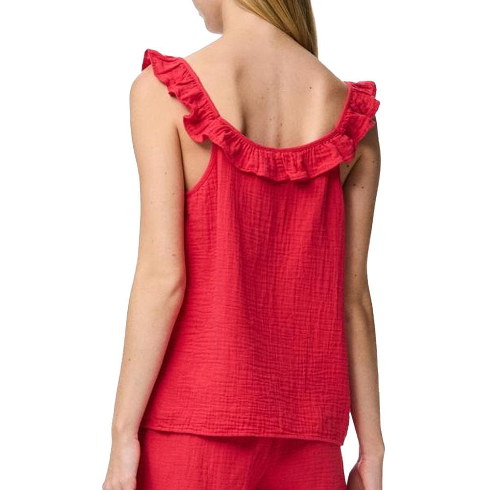 Top Rouge Femme Pieces Astina 2