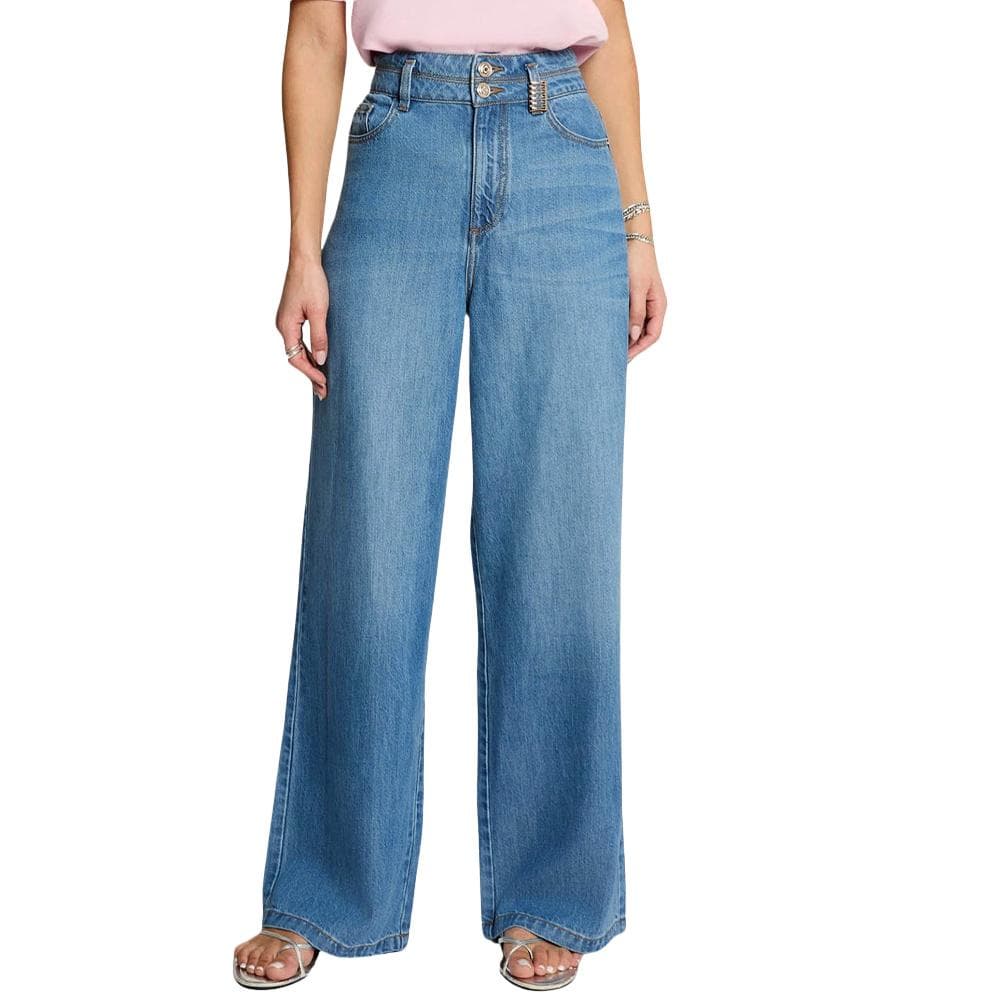 Jean Large Bleu Femme Morgan stone 1