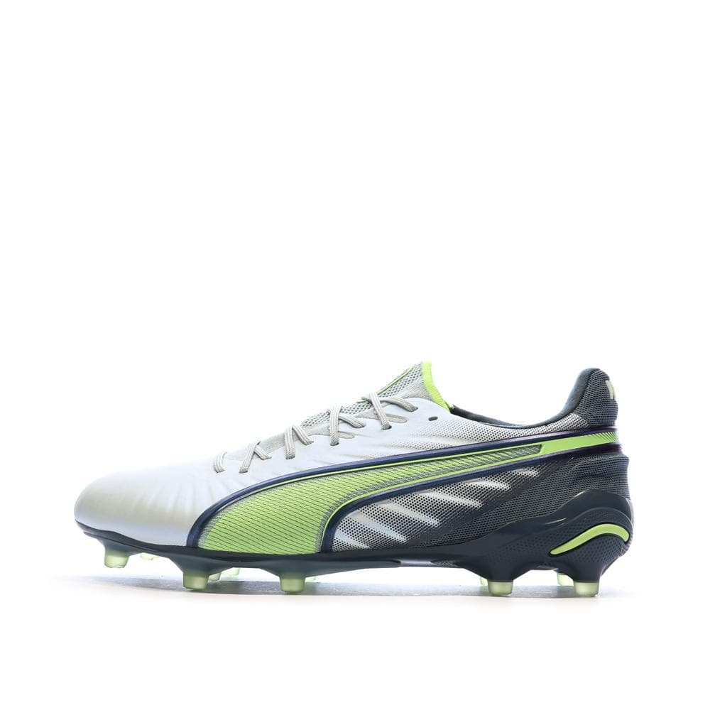 Chaussures de Foot Blanches/Noires/Vertes Homme Puma King Ultimate FG/AG 1
