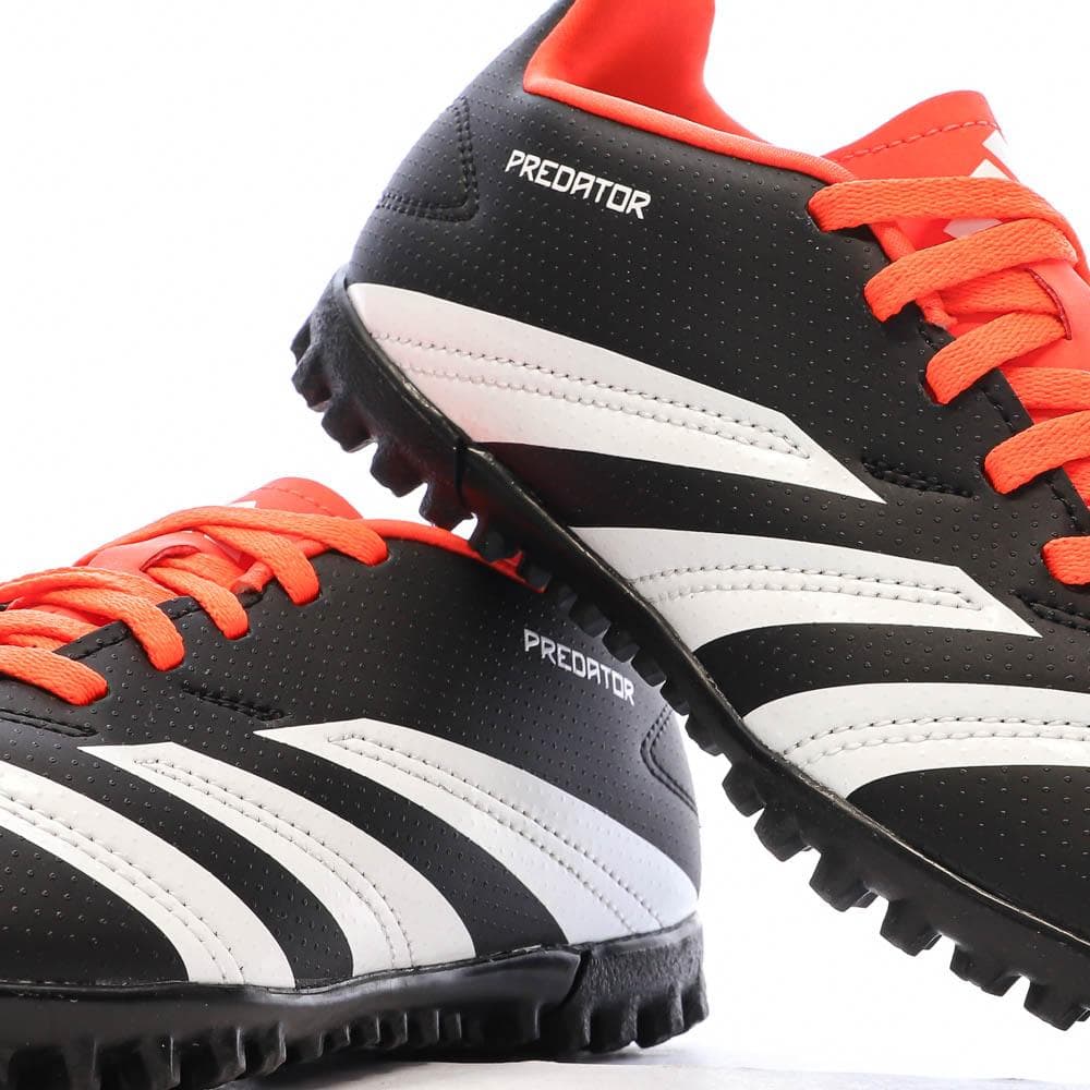 Chaussures de Foot Noir/Orange Junior Adidas Predator Club TF 7