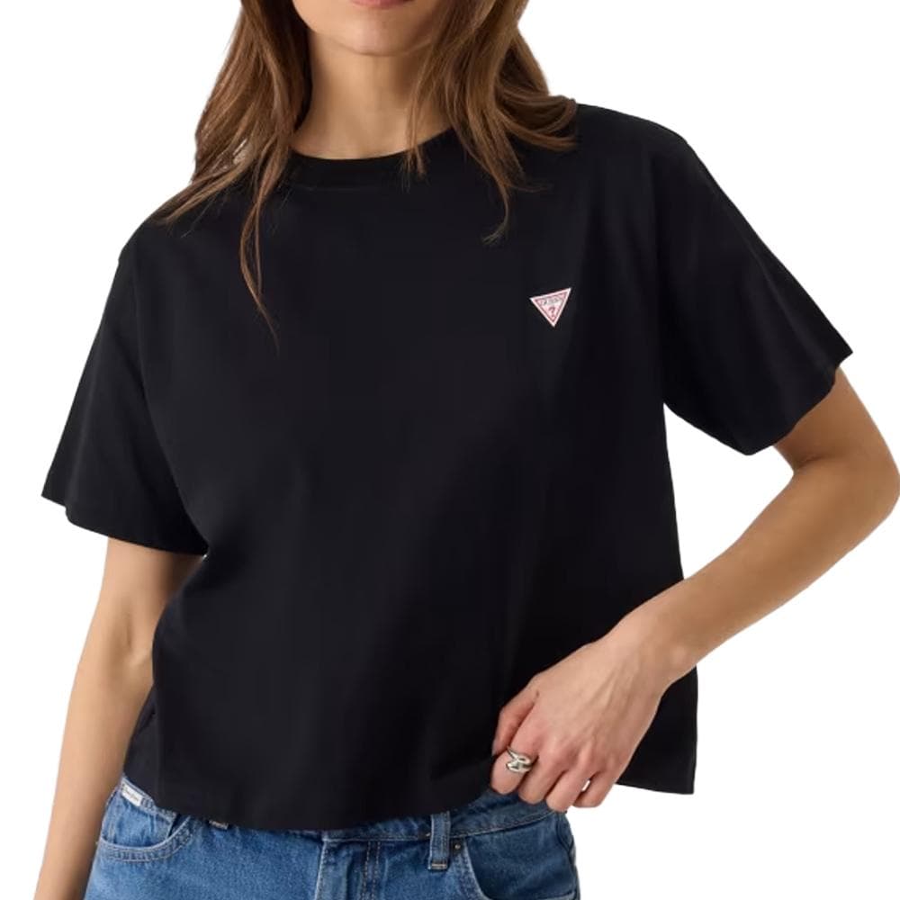 T-Shirt Noir Femme Guess Boxy 1