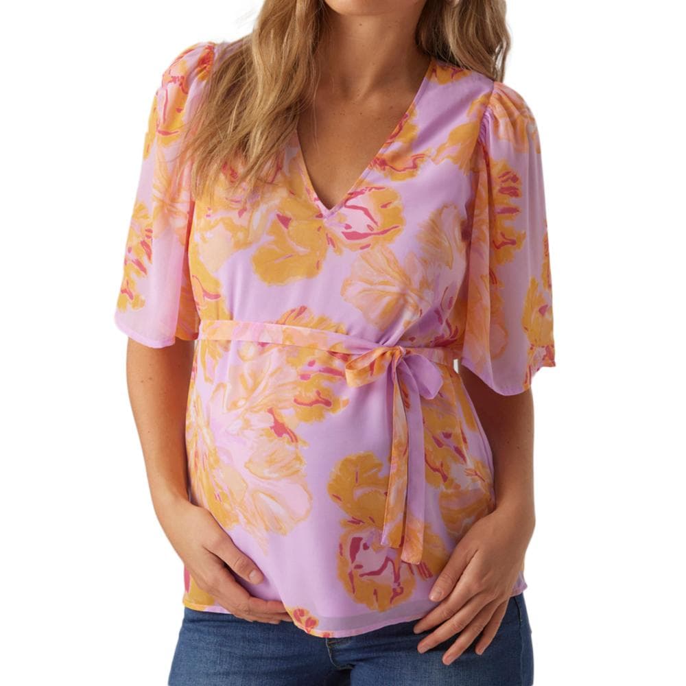 Blouse de Grossesse Violette/Orange Femme Vero Moda Maternity Dino 1