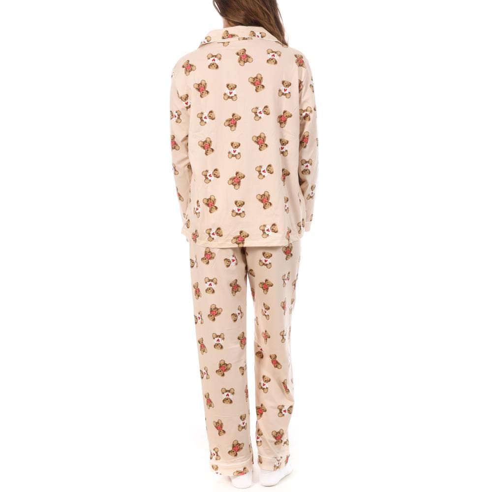 Pyjama Beige/Marron Femme Lulu Castagnette Nounours 2