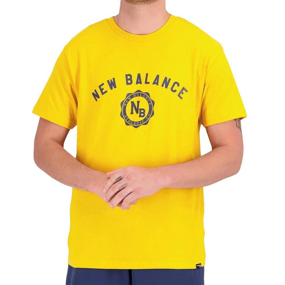 T-shirt Jaune Homme New Balance Seasonal 1