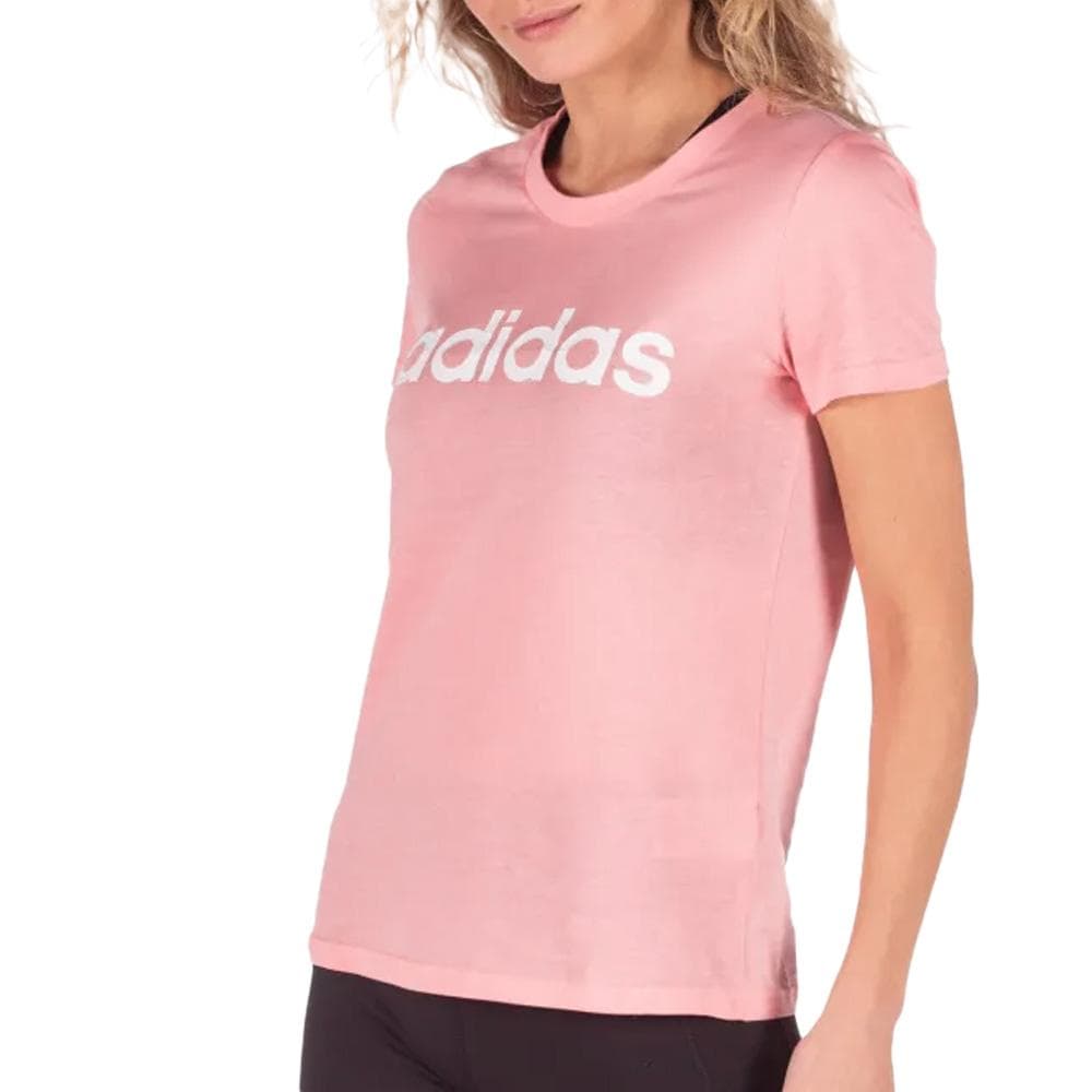 T-shirt Rose Femme Adidas W E Lin Slim T 1