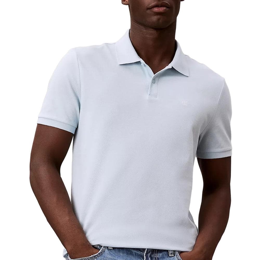 Polo Bleu Très clair Homme Calvin Klein Jeans Ss Monogram Pique 1
