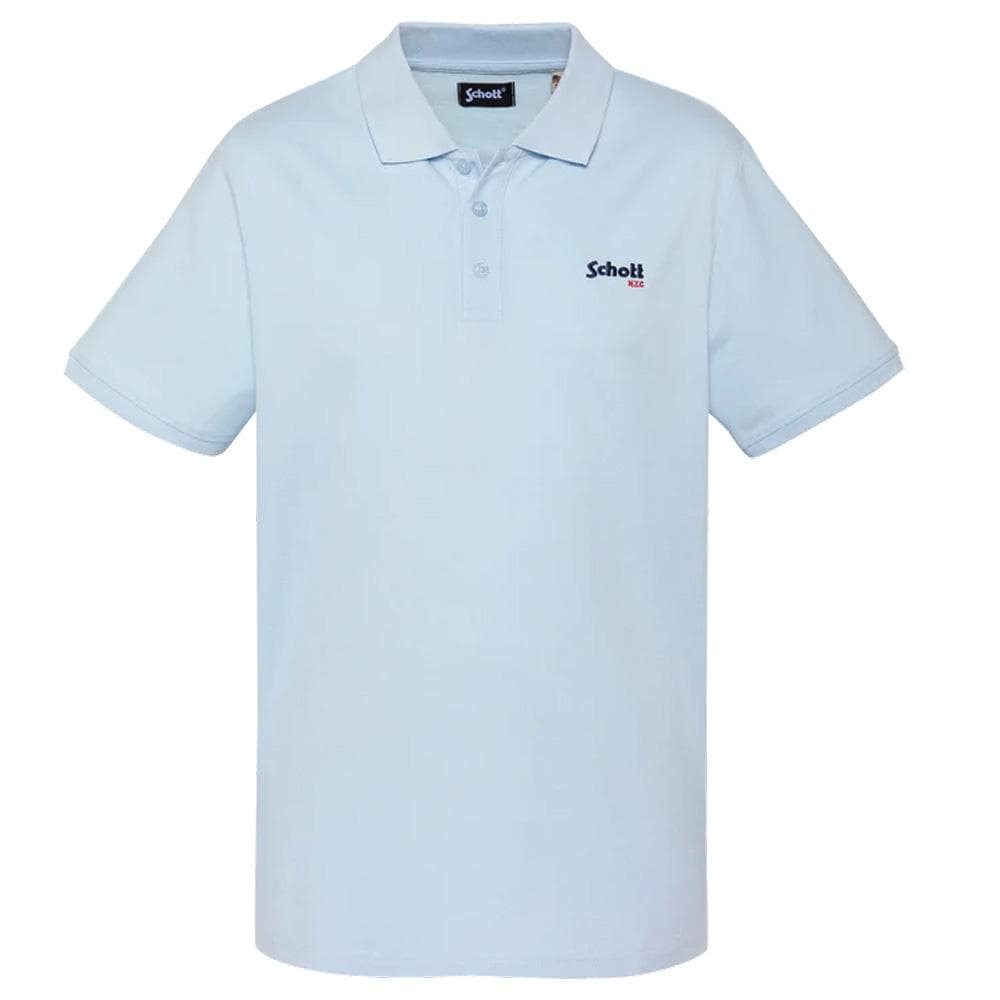 Polo Bleu Pastel Homme Schott PS0022 1