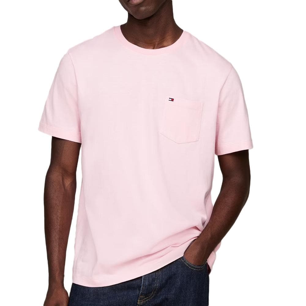 T-shirt Rose Homme Tommy Hilfiger Essential Solid Pock 1