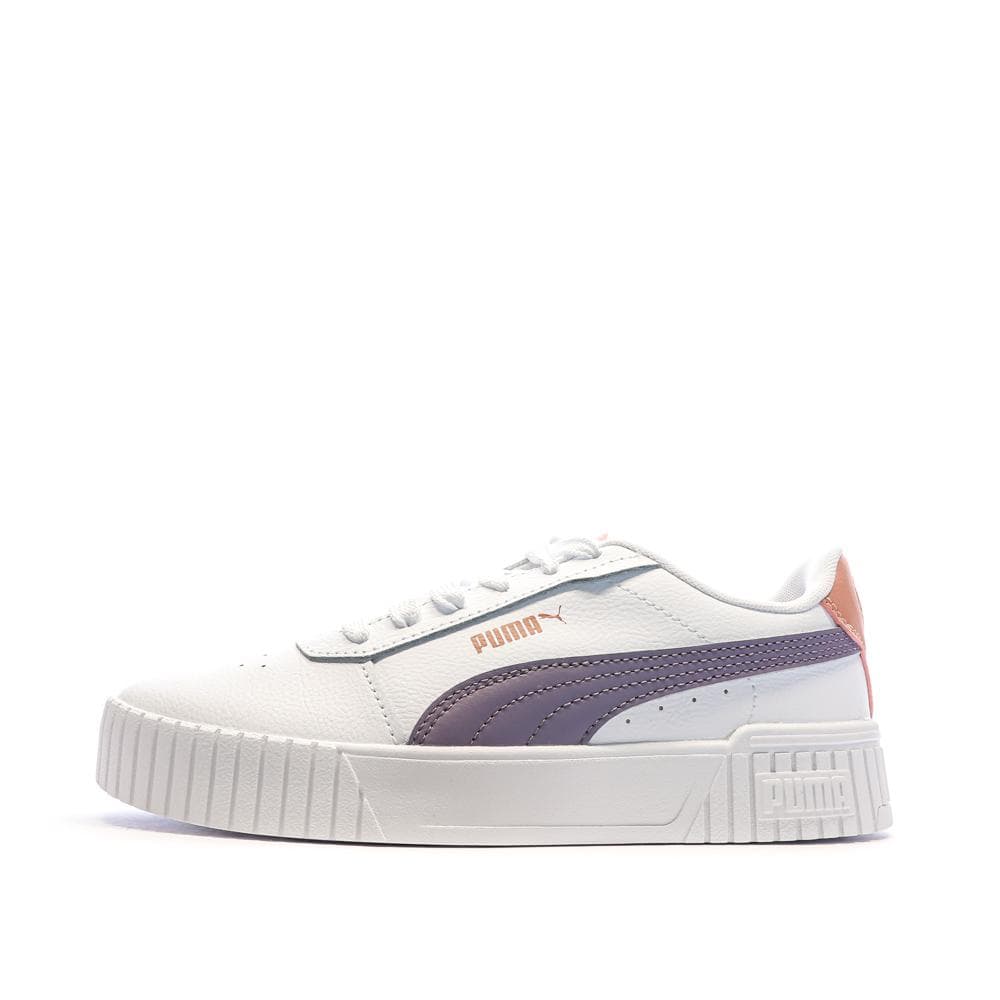 Baskets Blanches/Mauve Femme Puma Carina 2.0 1