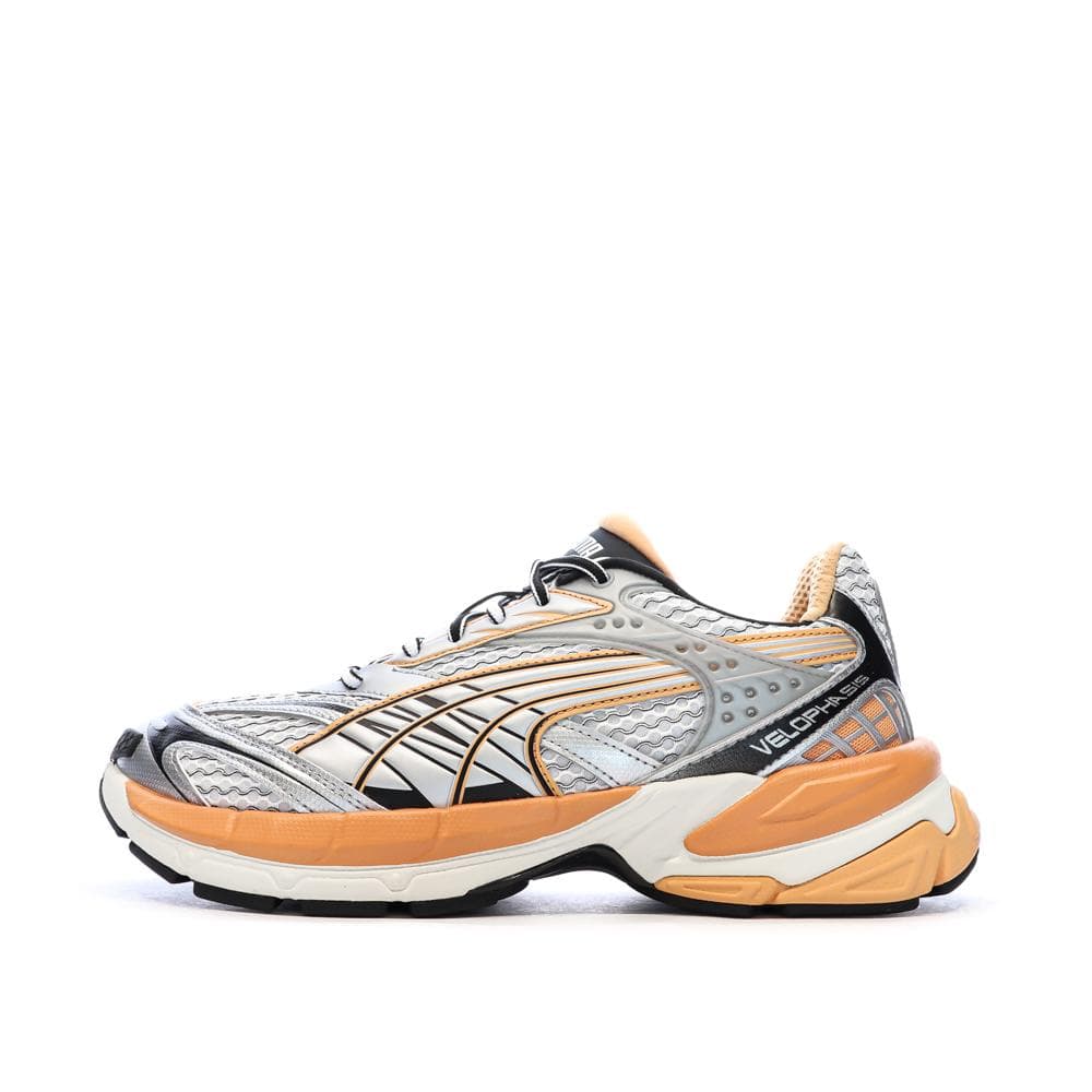 Baskets Grise/Orange Homme Puma Velophasis Phased 1