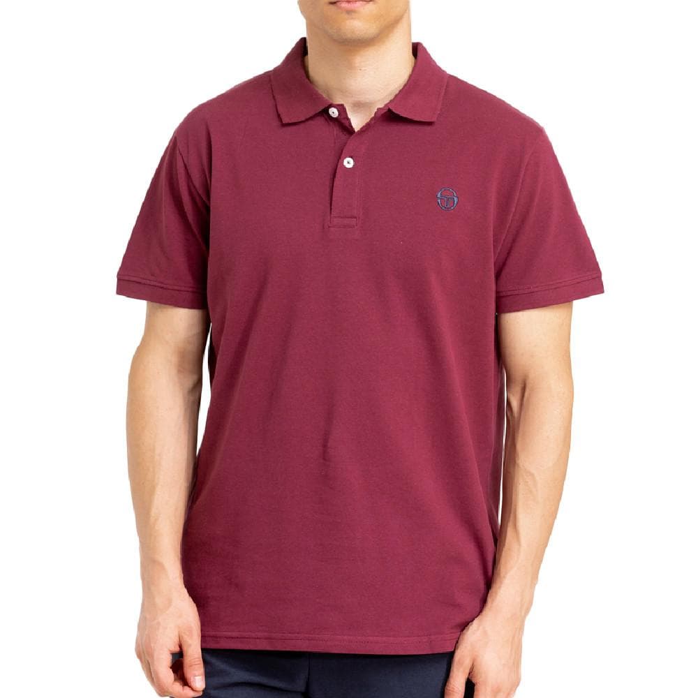 Polo Bordeaux/Marine Homme Sergio Tacchini Iconic 1