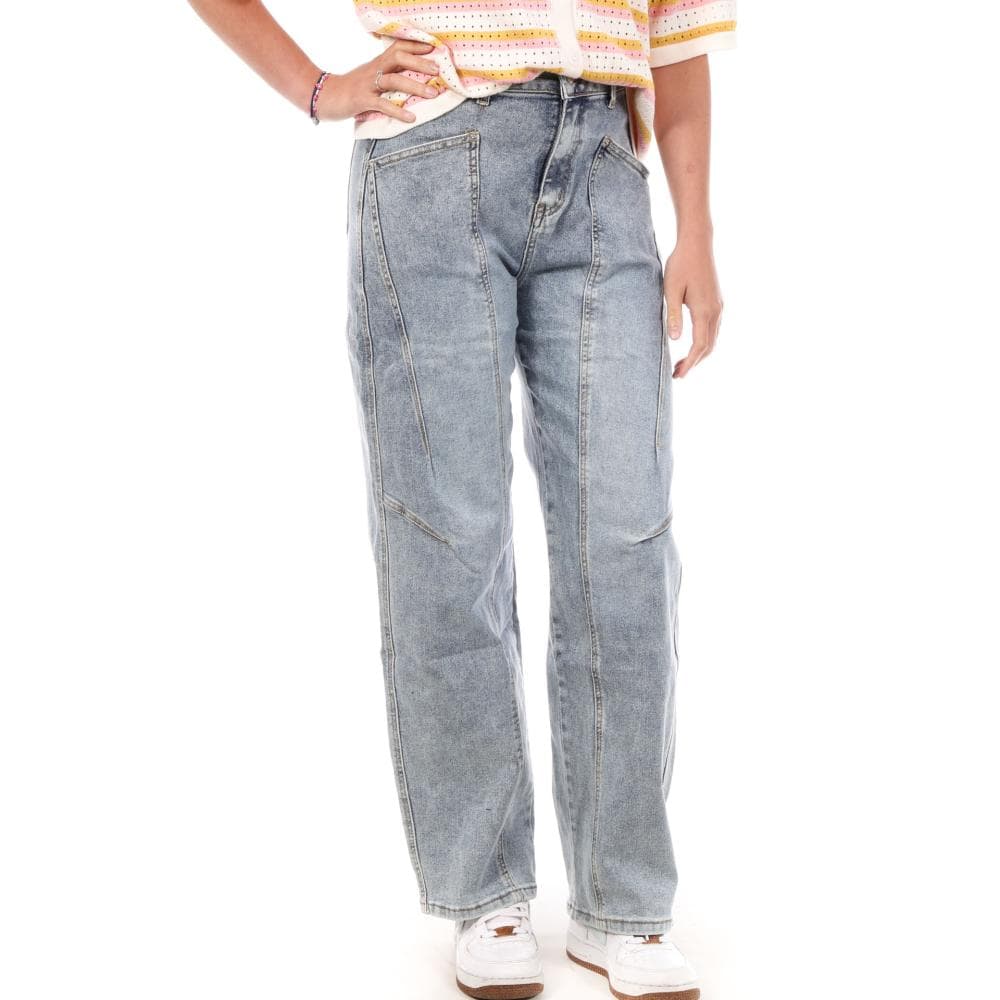Jean Droit Bleu Moyen Femme Monday Premium 109 1