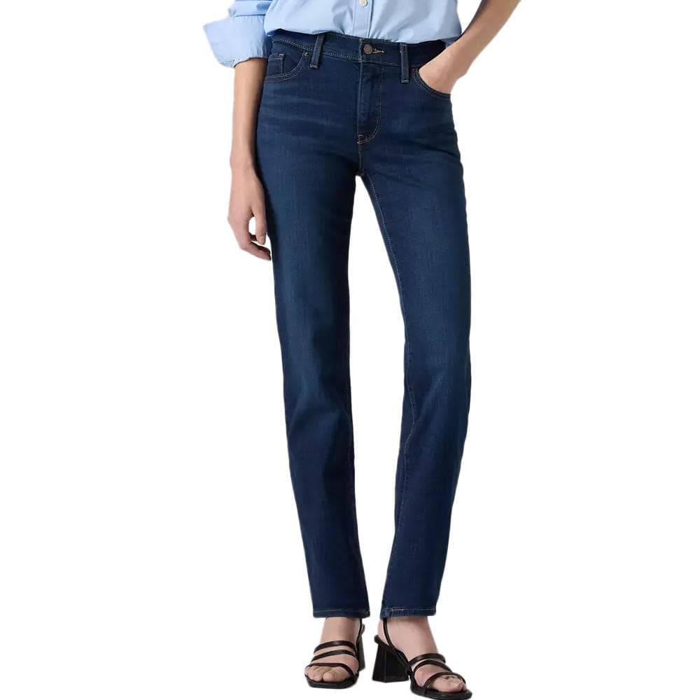 Jean 724 Bleu Foncé Femme Levi's Shaping Slim Med Indigo 1