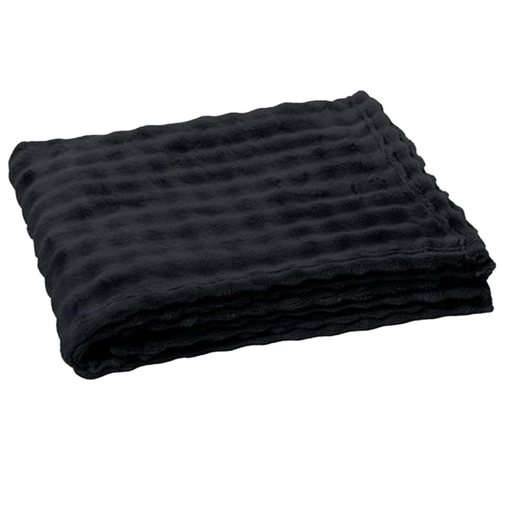 Plaid flanelle Noir Today Damier130x180 cm 1