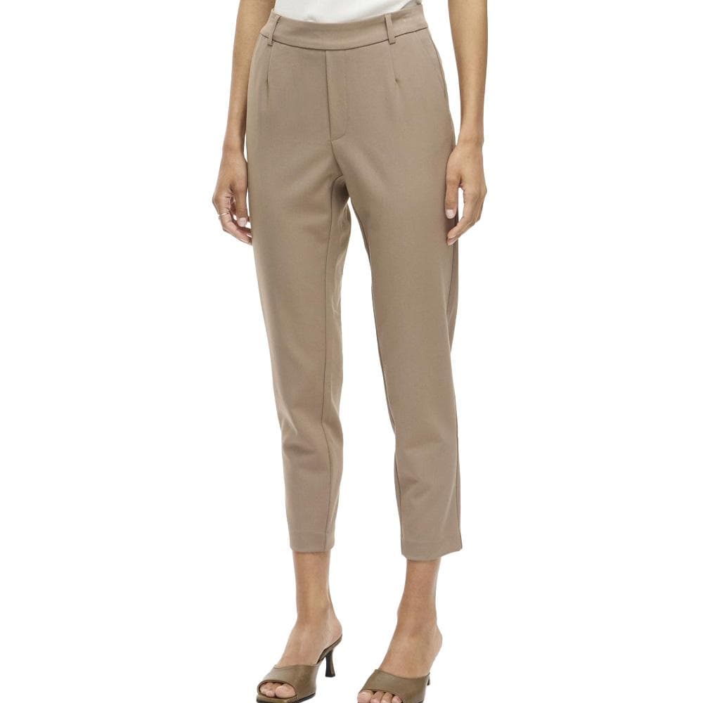 Pantalon Beige Femme Vila Vivarone Slim 7/8 1