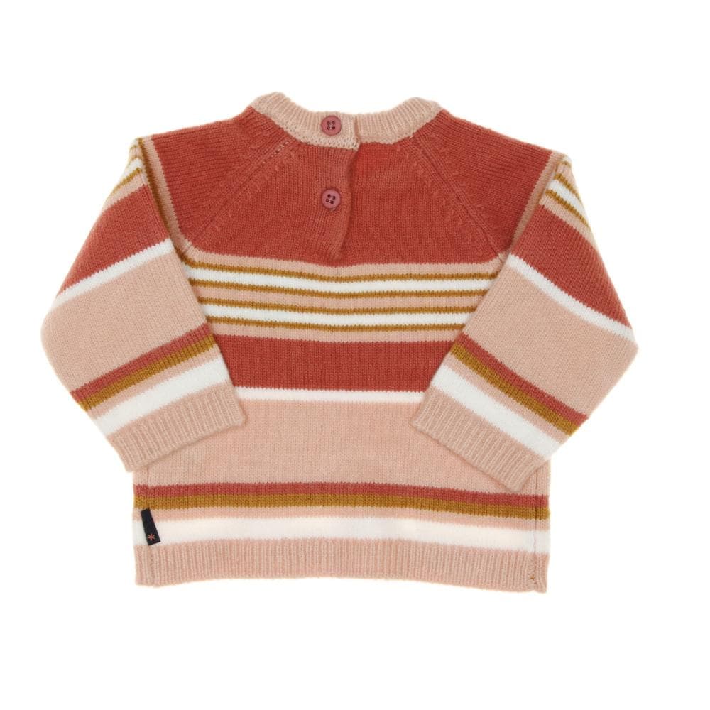 Pull Rose à rayures Fille EOM Koray 2